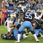 Josh McCown sacked by the Titans Defenders