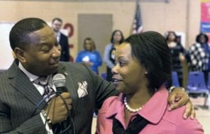 Alicia Clark of Crump Elementary School is one of three SCS Teachers of the Year, a honor she learned of Wednesday from Interim Supt. Joris Ray. (Photo: @SCSK12Unified)
