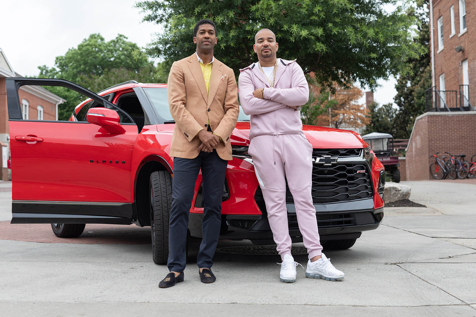 (pictured left to right) The 2019 Chevrolet Discover the Unexpected Advisor Fonzworth Bentley and Ambassador DJ Envy with the all-new 2019 Chevrolet Blazer. During this 8-week program, these two gentlemen will serve as resources and mentors to the six HBCU students who were selected from a dynamic pool of applicants.