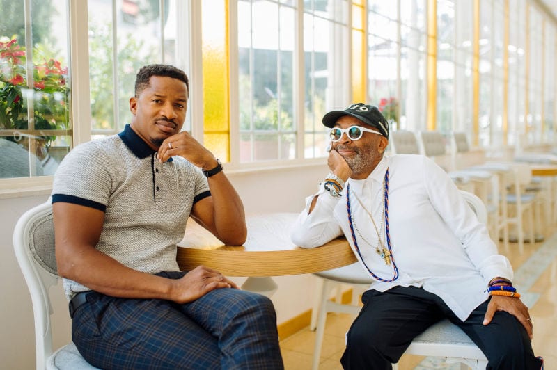 Nate Parker and Spike Lee at the Venice Film Festival in Venice, Italy on Sept. 1, 2019.