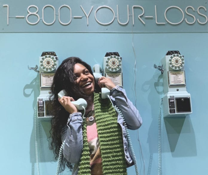 The Selfie Utopia backdrops include the telephone wall. (Courtesy photo)