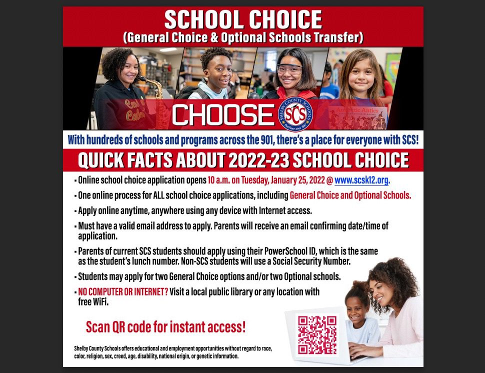 SCS school choice application period begins January 25