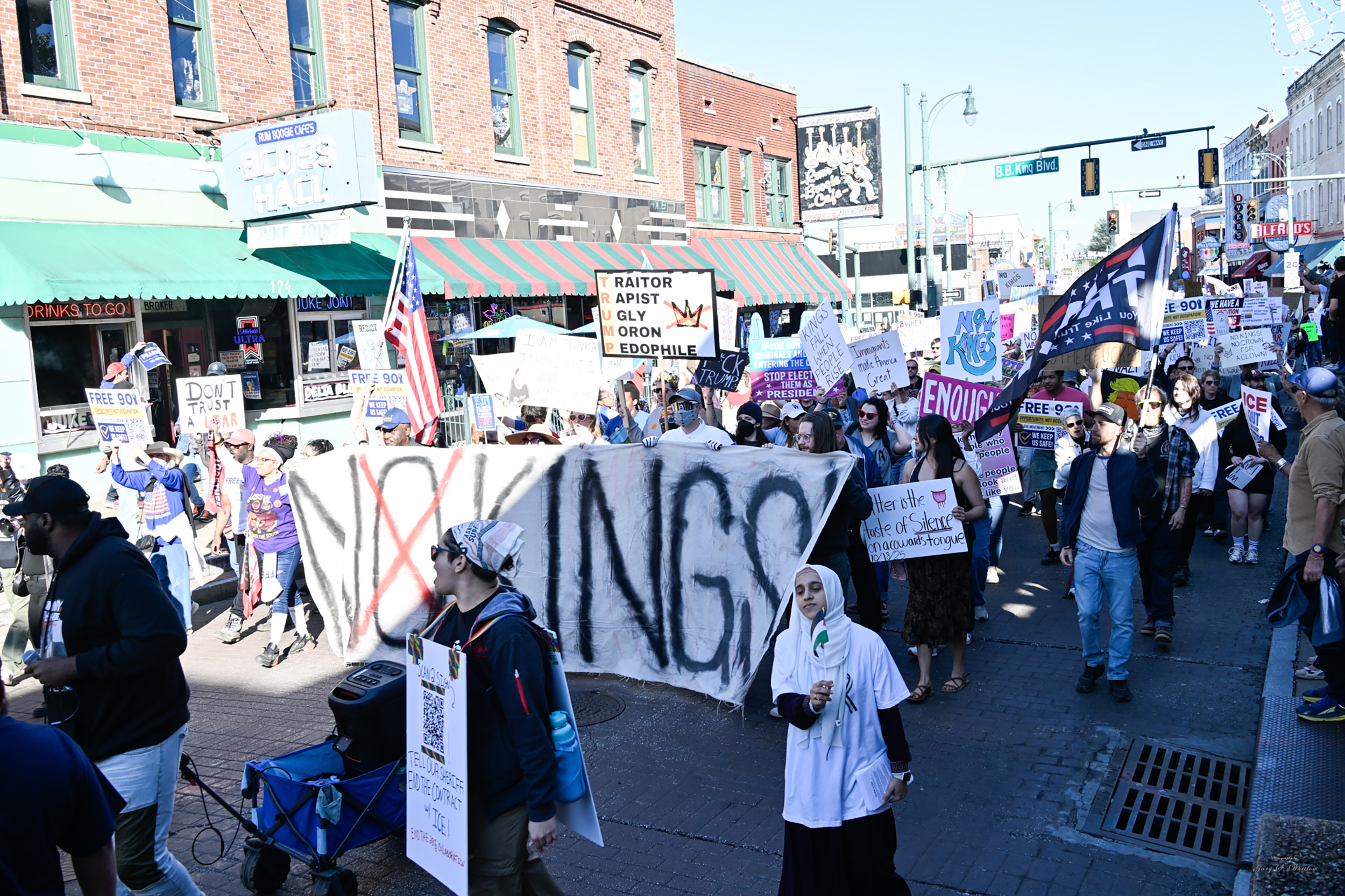 “No Kings” rally draws 1,000-plus in Memphis, blending protest, history and community